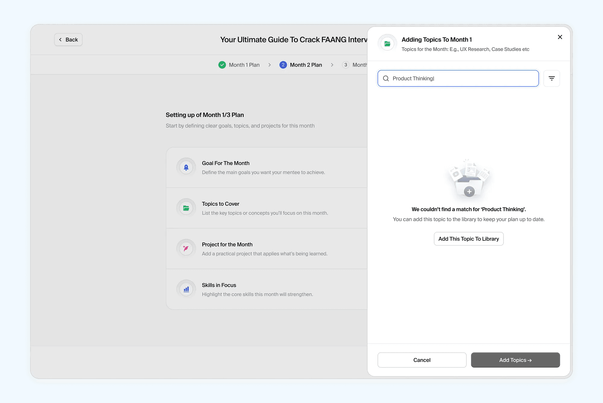 Custom Topic Addition
